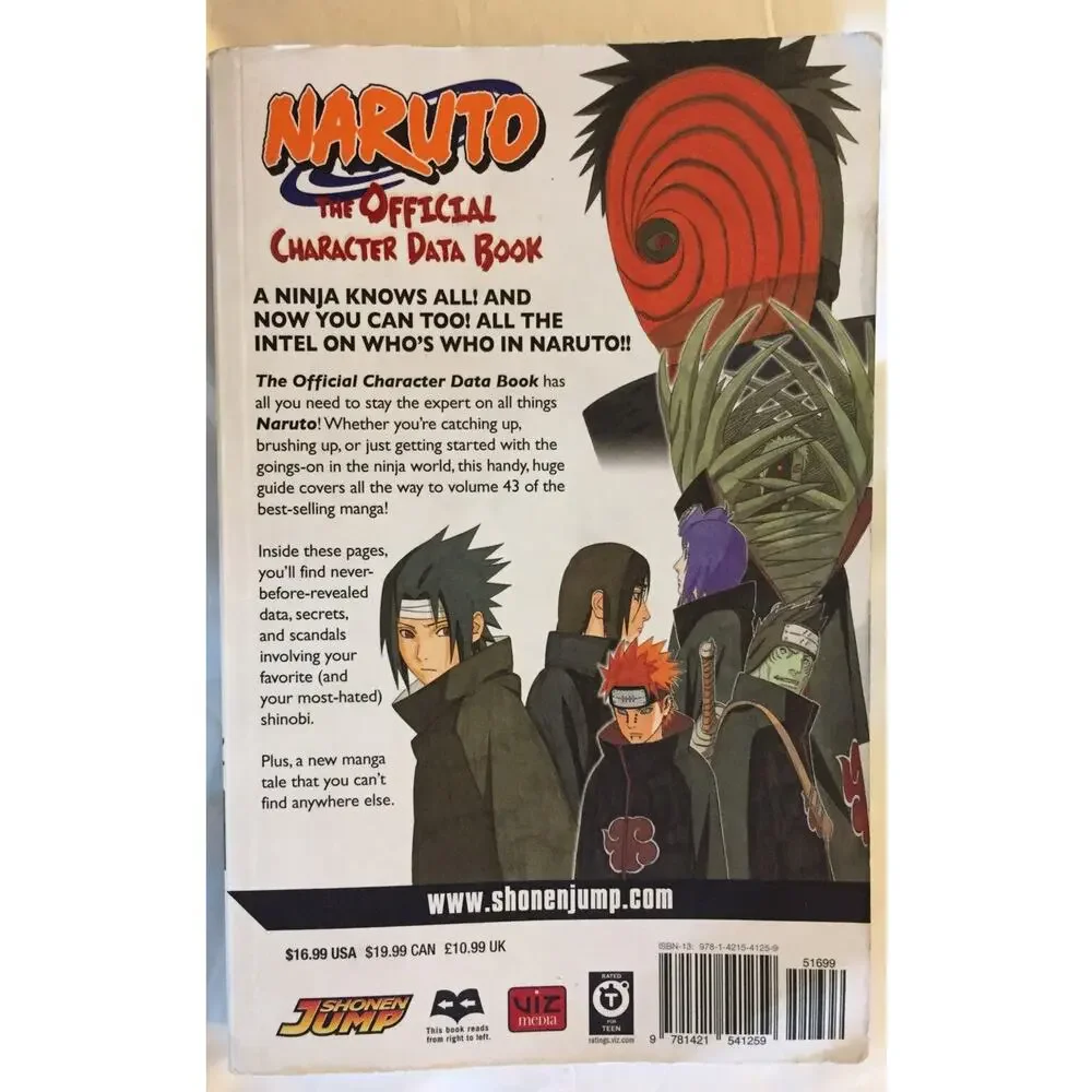 Naruto: The Official Character Data‎ Book Masashi Kishimoto